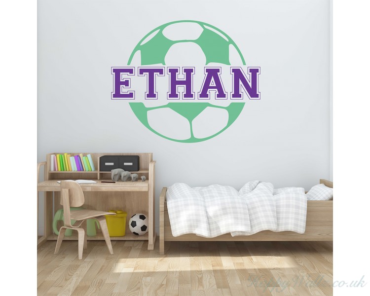 Customized Football Kids Name Wall Decal Name Wall Sticker Customized
